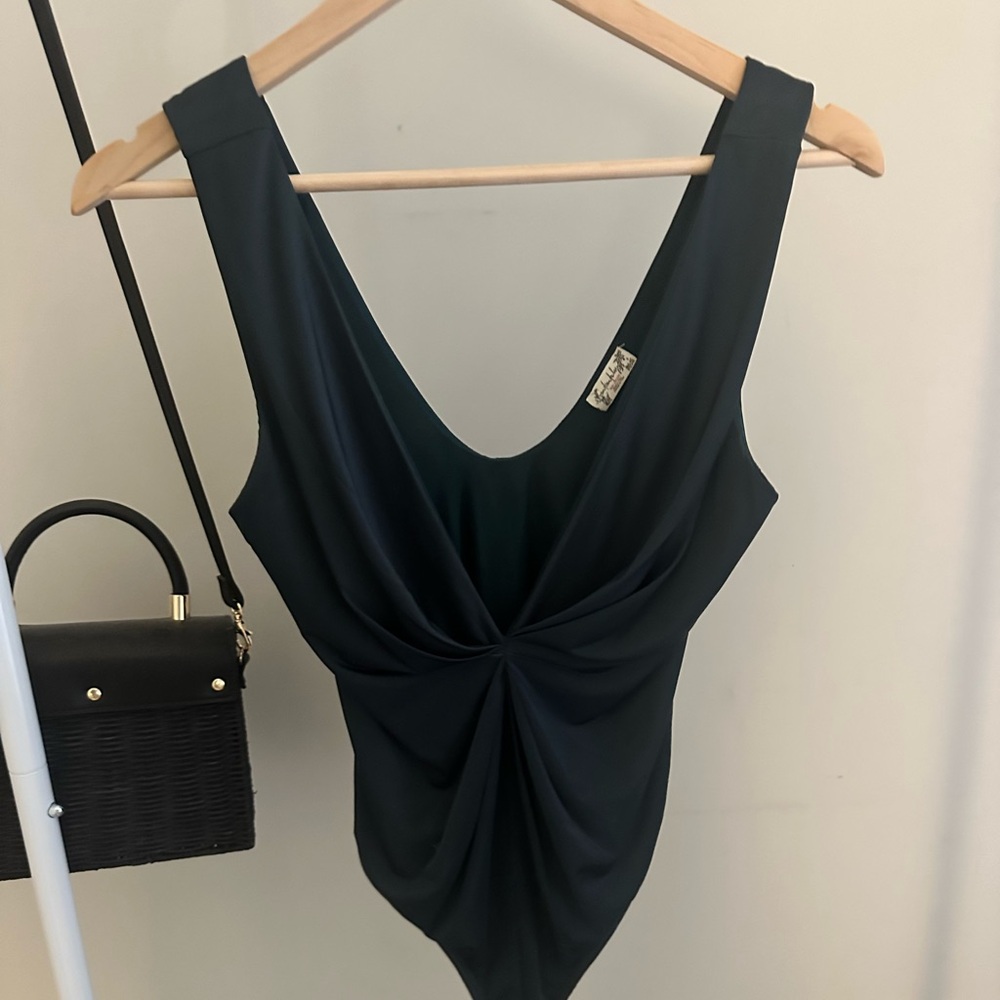 Free People Plunge Neck Bodysuit